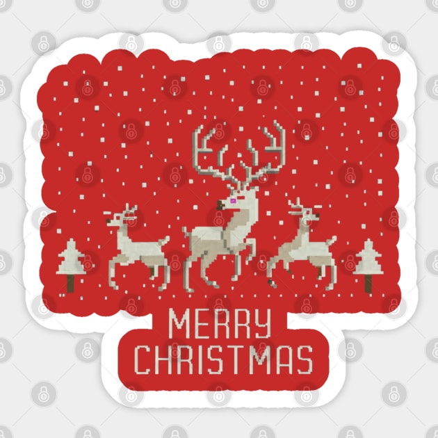 Merry Christmas Filthy Animal  Sweater Sticker by Aldrvnd